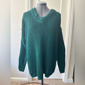 Vintage Gitano chunky oversized 90s Green V-Neck Sweater
